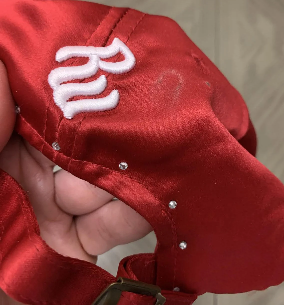 Women's Vintage Rocawear Satin Jeweled Strapback — RootsBK